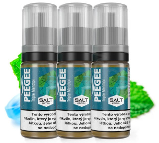 E-liquid PEEGEE Salt - Trojitý mentol (Triple Menthol) 3x10ml – 10mg