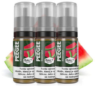 E-liquid PEEGEE Salt - Vodní meloun (Watermelon) 3x10ml – 10mg
