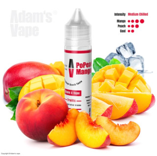 Příchuť Adams vape - PoPeachi Mango (Mango, Broskve, Guava a led) 10ml