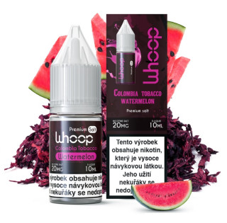 E-liquid WHOOP Salt - Colombia Tabacco Watermelon (Columbijský tabák s vodním melounem) 10ml 20mg
