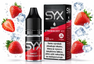 E-liquid SYX NS - Sweet Strawberry Ice (Sladká ledová jahoda) 10ml – 10mg
