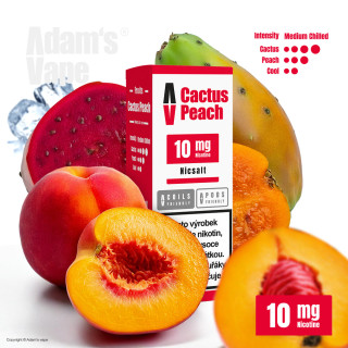 E-liquid Adams Vape Salt - Cactus Peach (Kaktus a Broskev) 10ml – 10mg
