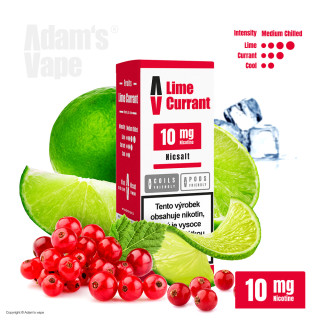 E-liquid Adams Vape Salt - Lime Currant (Limetka a černý rybíz) 10ml – 10mg