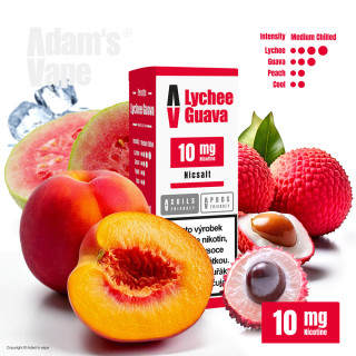 E-liquid Adams Vape Salt - Lychee Guava (Liči a guava) 10ml – 10mg