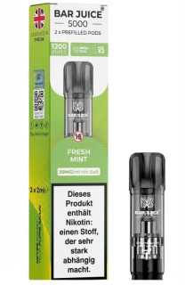 BAR Juice 5000 Pod Cartridge - Fresh Mint (Čerstvá máta) 2ks Novinka – 10mg