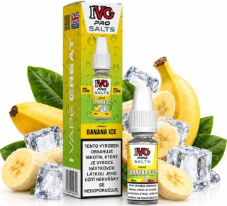 E-liquid IVG Pro Salts - Banana ICE (Chladivý krémový banán) 10ml Novinka – 20mg