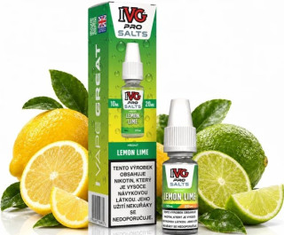 E-liquid IVG Pro Salts - Lemon Lime (Svěží citron a limetka) 10ml Novinka – 20mg