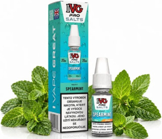E-liquid IVG Pro Salts - Spearmint (Jemně sladká máta) 10ml Novinka – 20mg