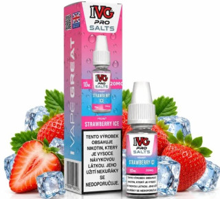 E-liquid IVG Pro Salts - Strawberry Ice (Chladivá jahoda) 10ml Novinka – 20mg