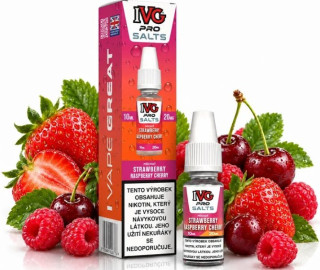 E-liquid IVG Pro Salts - Strawberry Raspberry Cherry (Mix jahody, maliny a třešně) 10ml Novinka – 20mg