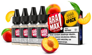 E-liquid ARAMAX Max Peach (Broskev) 4Pack 4x10ml Akce – 3mg