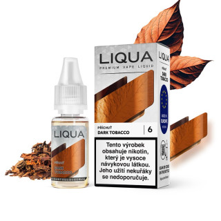 LIQUA Dark Tobacco (Sušený tabák Burley) 10ml – 6mg, R