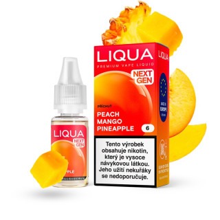 LIQUA Peach Mango Pineapple (Mango, ananas a broskev) 10ml – 12mg, U