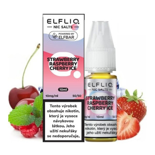 Elf Bar Elfliq - Salt e-liquid - Strawberry Raspberry Cherry ICE - 10ml - 10mg