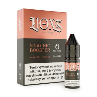 Lions Juice Booster Shot 50/50 5x10ml 6mg (Booster báze s klasikým nikotinem)