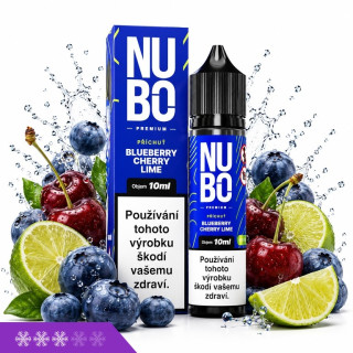 NUBO Premium Blueberry Cherry Lime S&V 10ml (Borůvka, Třešeň, Limetka, Chladivá složka (ICE))