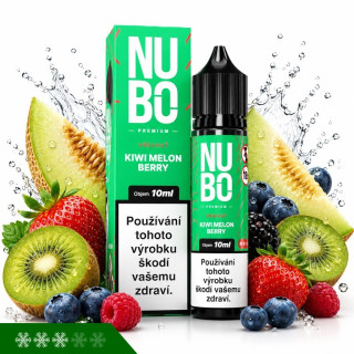 NUBO Premium Kiwi Melon Berry S&V 10ml (Kiwi, Žlutý meloun, Bobule, Chladivá složka (ICE))