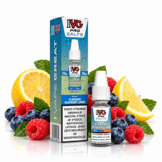 IVG Pro Salts Blueberry Raspberry Lemon 10ml 20mg (Borůvka, malina a citron)