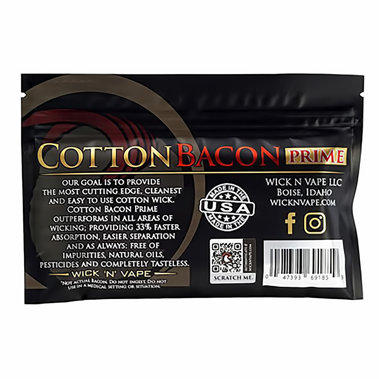 Cotton Bacon Prime - Organická bavlna - 10ks