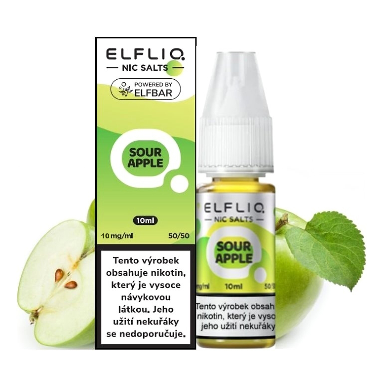 Elf Bar Elfliq - Salt e-liquid - Sour Apple - 10ml - 10mg