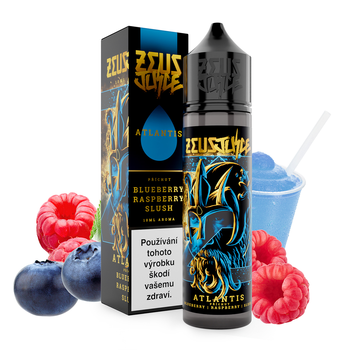 Zeus Juice - S&V - Atlantis - 10ml (Borůvka, Malina, Mentol)