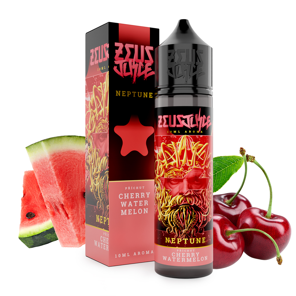 Zeus Juice - S&V - Neptune - 10ml (Vodní mloun, Třešeň)