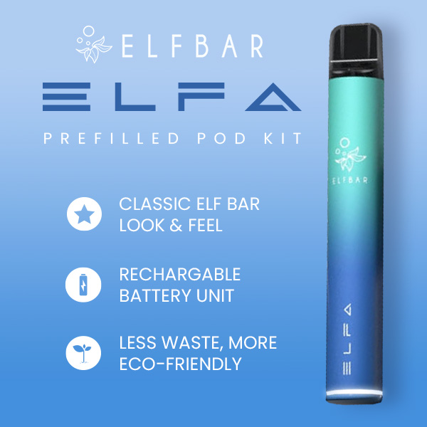 Elf Bar ELFA Pod - Starter Kit - 500mAh - Kiwi Passion Fruit Guava - 20mg