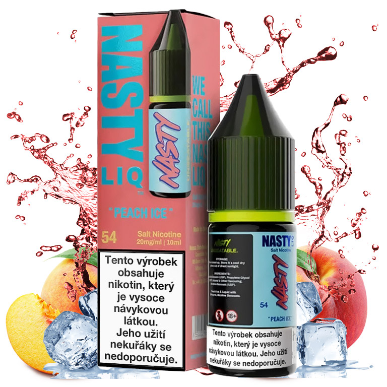 Nasty LIQ Salt - Peach ICE - 10ml - 20mg (Broskev, Chladivá složka (ICE) | E-liquid)