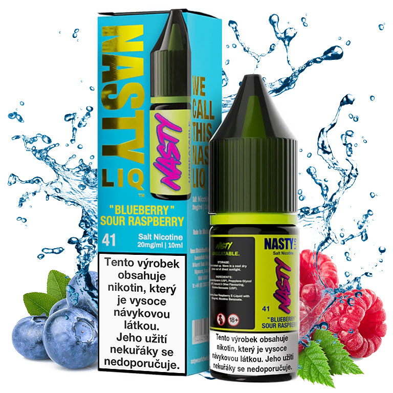 Nasty LIQ Salt - Blueberry Sour Raspberry - 10ml - 10mg (Borůvka, Malina | E-liquid)