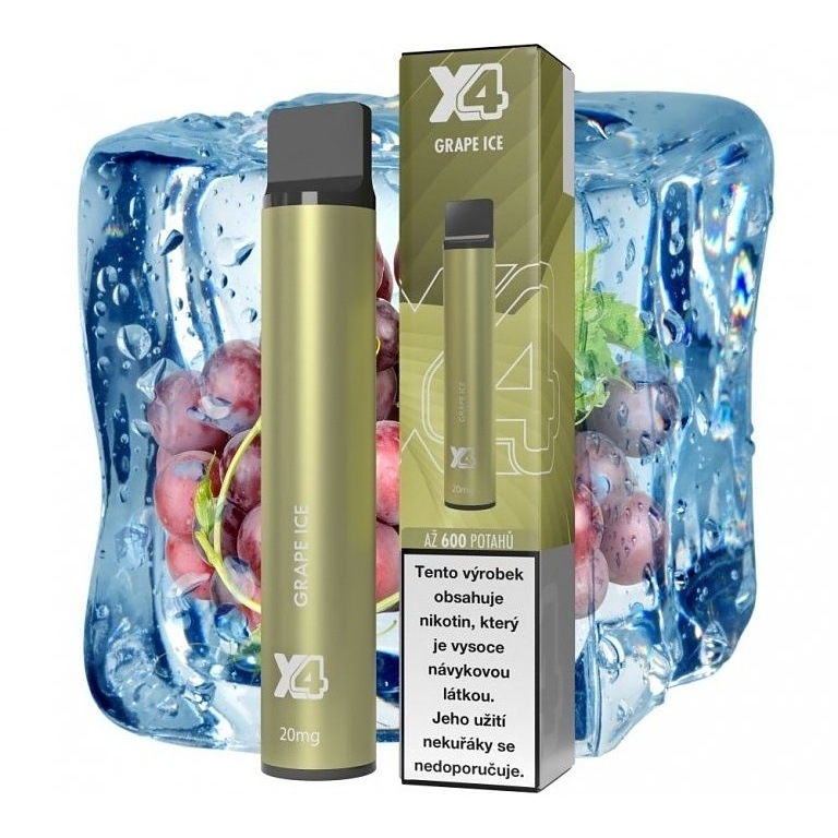 X4 Bar - 20mg - Grape ICE (Hroznové víno, Chladivá složka (ICE))
