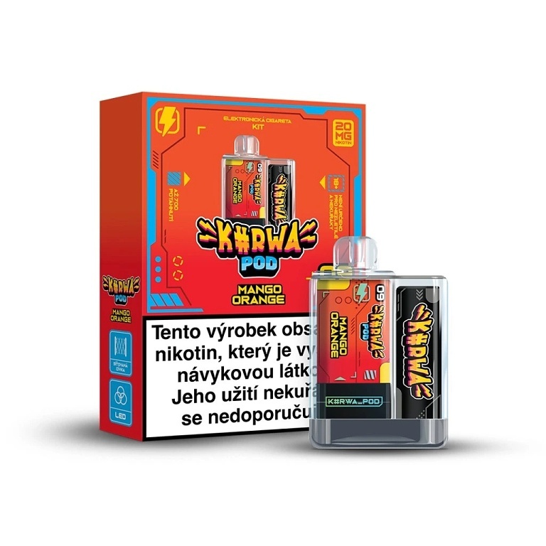 Kurwa Pod - Starter Kit - Mango Orange (Hybridní elektronická cigareta)