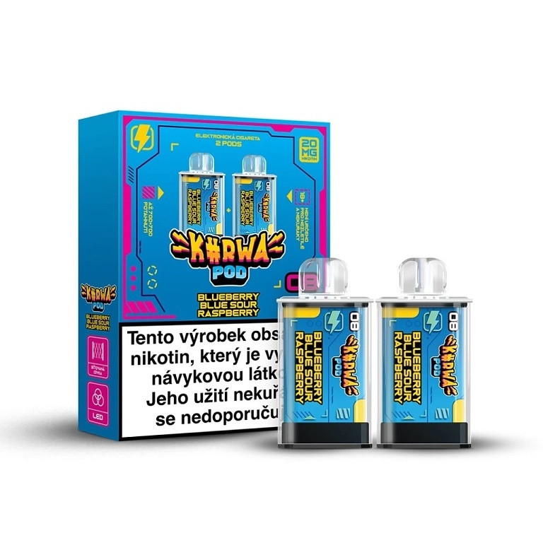 Kurwa Pod - Kapsle 2ks - Blueberry Blue Sour Raspberry (Borůvka, Malina)