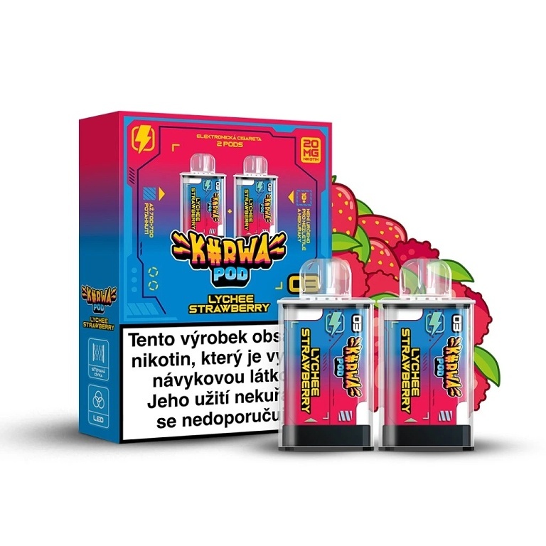 Kurwa Pod - Kapsle 2ks - Lychee Strawberry (Liči, Jahoda)