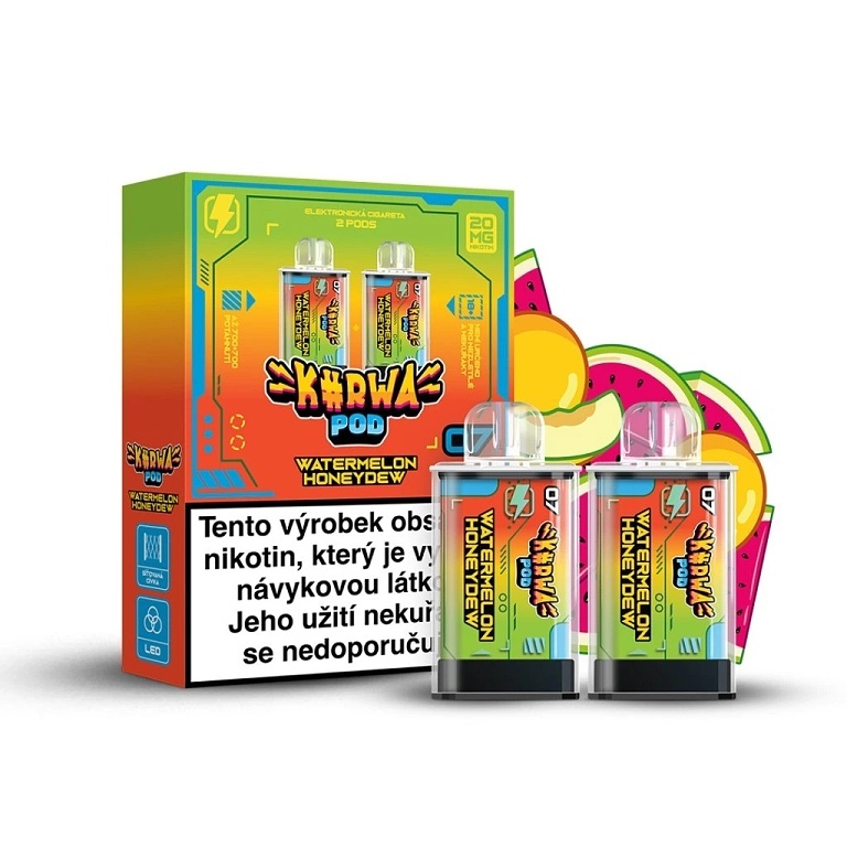 Kurwa Pod - Kapsle 2ks - Watermelon Honeydew (Vodní meloun, Žlutý meloun)