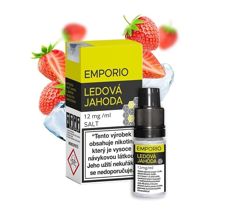 Emporio Salt - Ledová jahoda - 12mg (Jahoda, Chladivá složka (ICE))