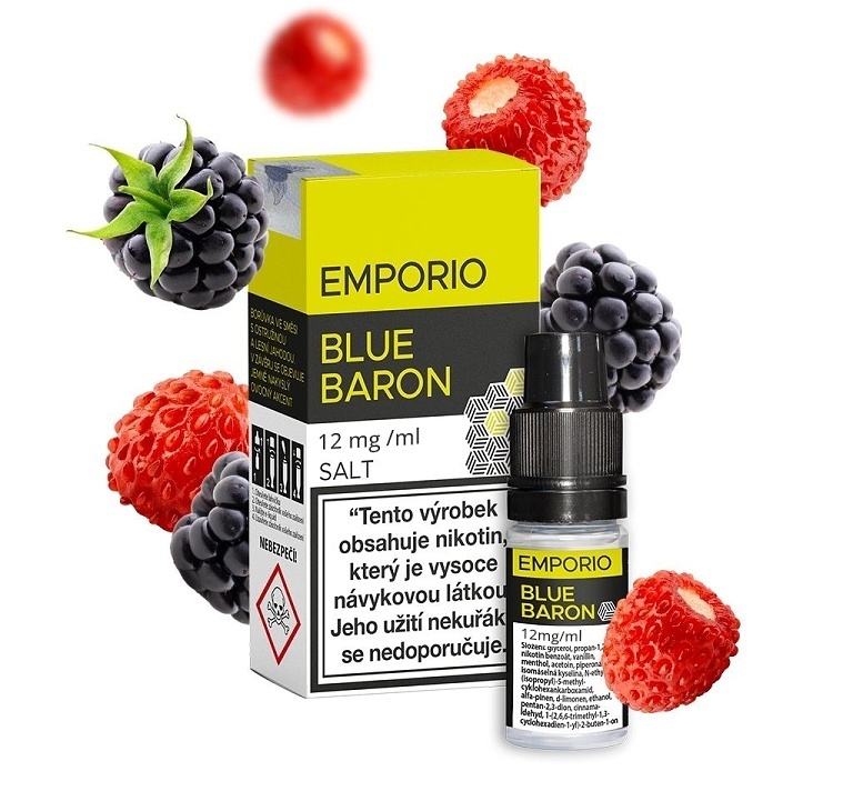Emporio Salt - Blue Baron - 12mg (Borůvka, Ostružina, Jahoda)