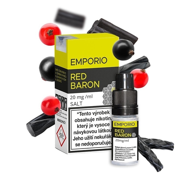 Emporio Salt - Red Baron - 20mg (Anýz, Černý rybíz, Jahoda, Mentol)