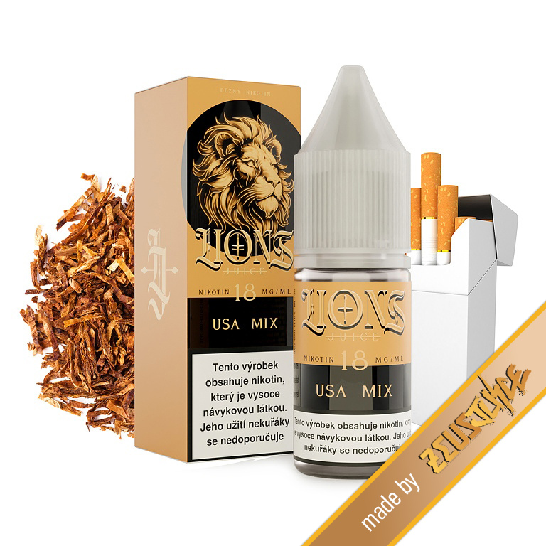 Lions Juice - USA Mix - 18mg (Americký cigaretový tabák)