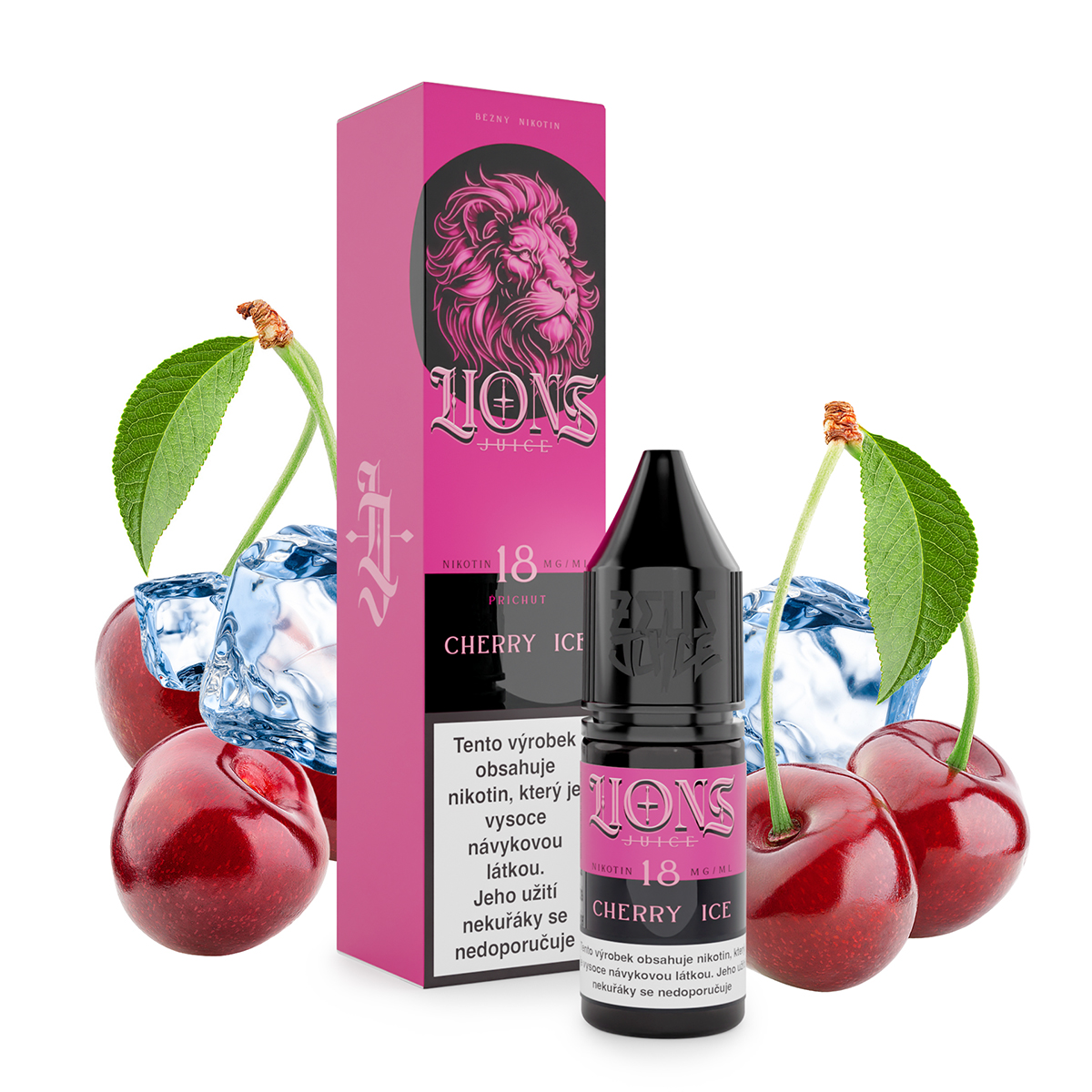 Lions Juice - Cherry ICE - 6mg (Třešeň, Chladivá složka (ICE))