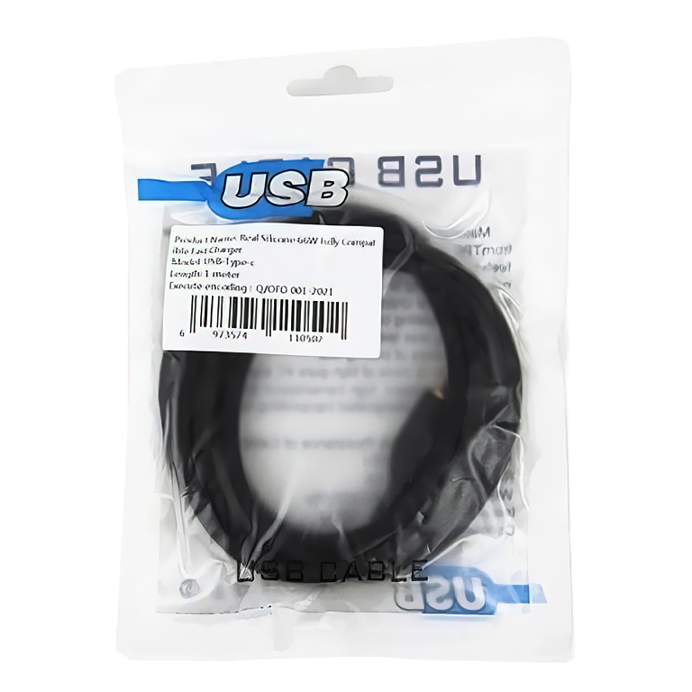 Rychlonabíjecí kabel USB-C 66W 1m černý