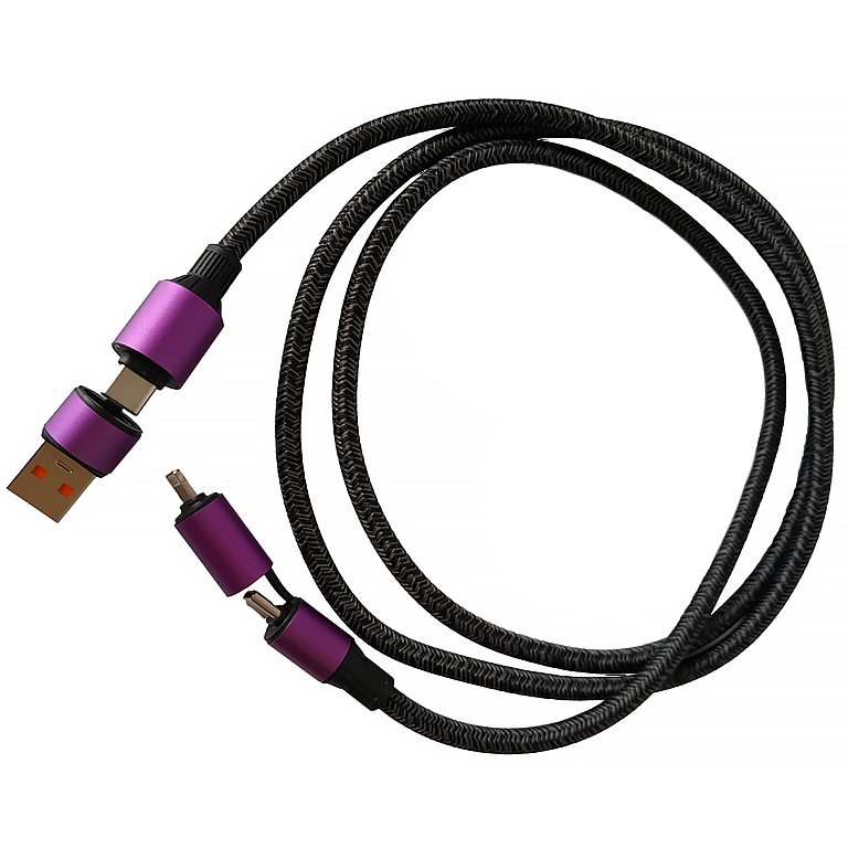 Rychlonabíjec kabel 4v1 USB-A/USB-C na USB-C/Ligh 100W 1,3m
