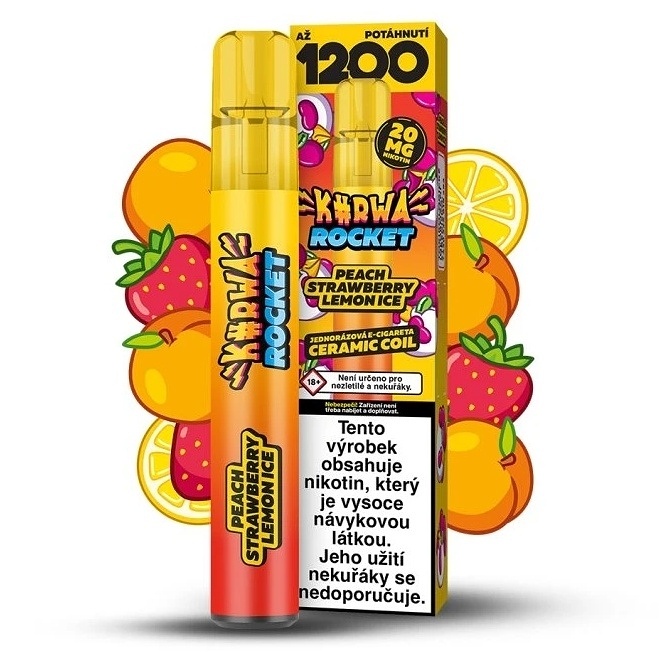 Kura Rocket - Peach Strawberry Lemon ICE - 20mg