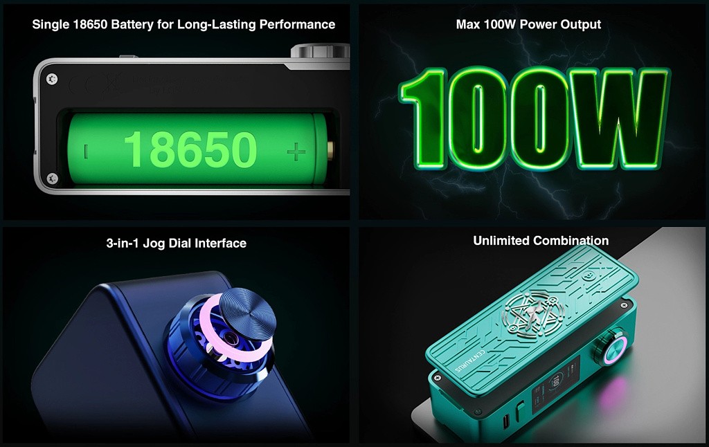 Lost Vape Centaurus M100 - Easy Grip - Midnight Blue (100W Mod)