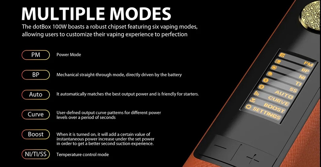 DotMod DotBox 100W - Easy Grip - Red (100W Mod)