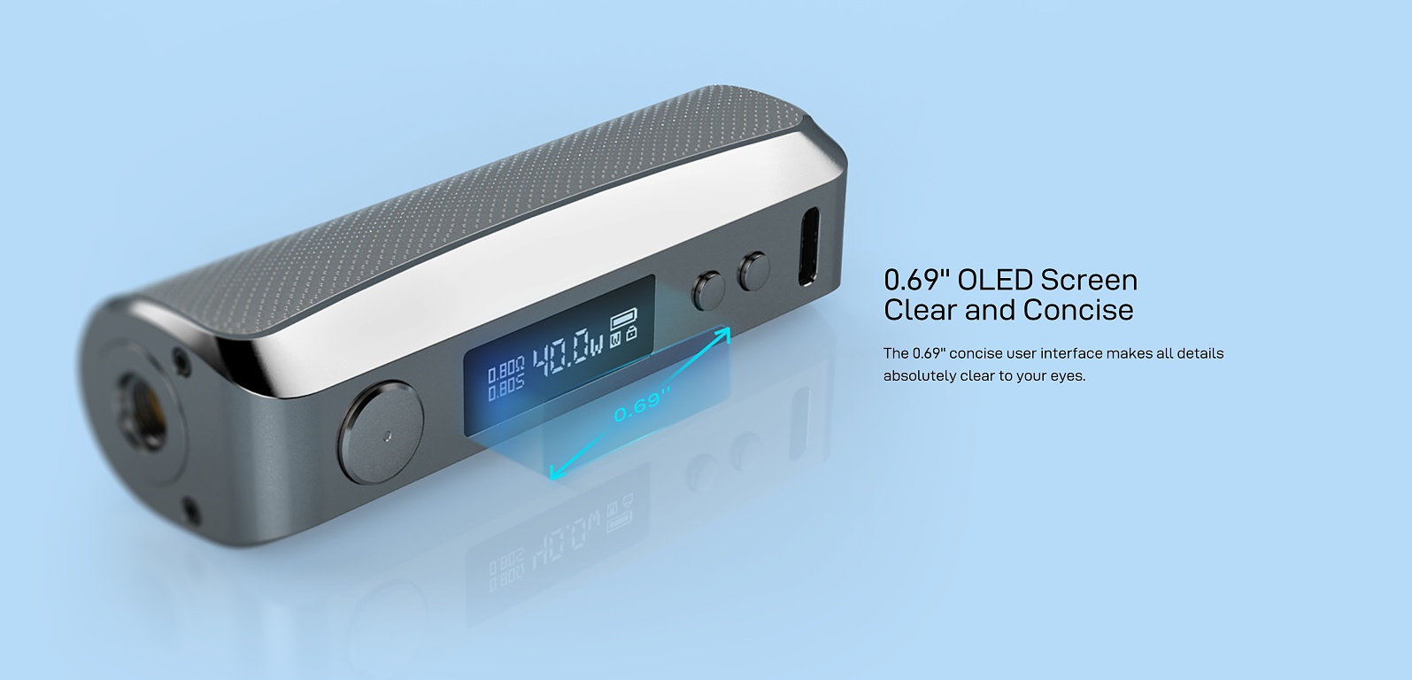 Vaporesso GTX One Mod - Easy Grip - 2000mAh - Červená (40W Mod)