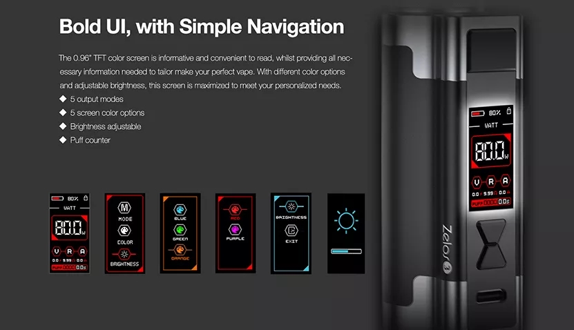 Aspire Zelos 3 - Full Grip Kit - Metallic Silver (80W Mod, 3200mAh)