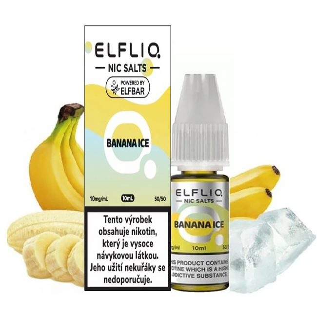 Elf Bar Elfliq - Salt e-liquid - Banana ICE - 10ml - 10mg