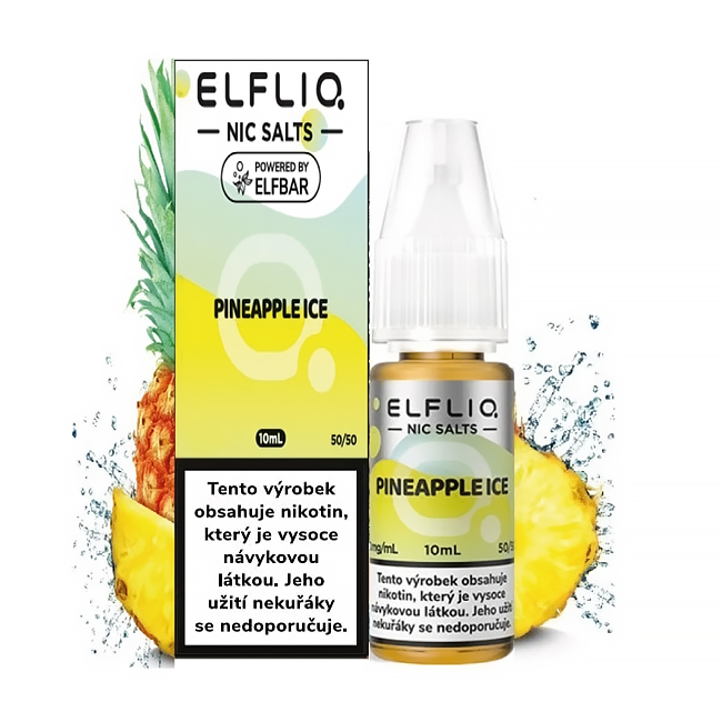 Elf Bar Elfliq - Salt e-liquid - Pineapple ICE - 10ml - 10mg (Ananas, Chladivá složka (ICE))