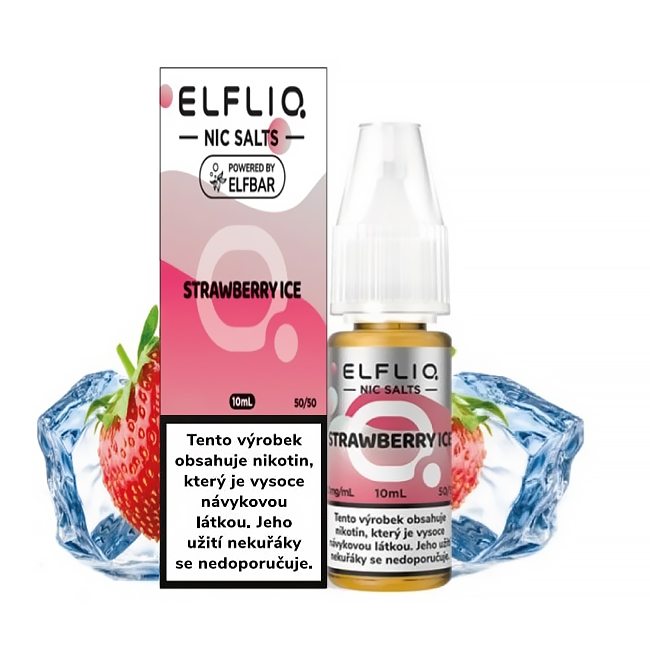 Elf Bar Elfliq - Salt e-liquid - Strawberry ICE - 10ml - 10mg (Jahoda, Chladivá složka (ICE))