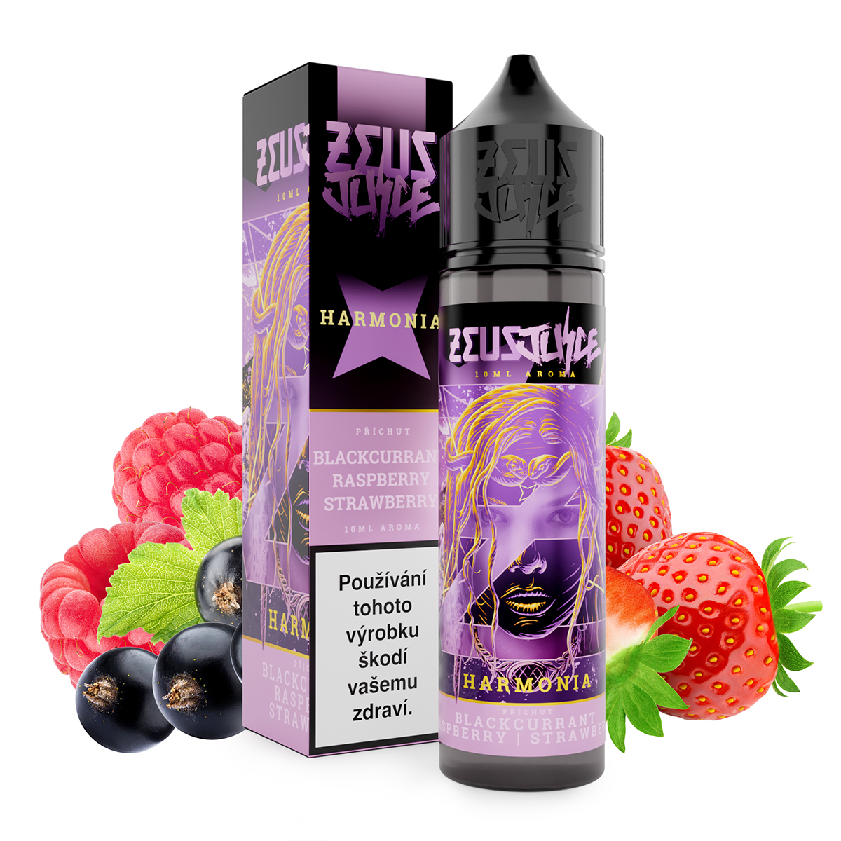 Zeus Juice - S&V - Harmonia - 10ml (Černý rybíz s malinou a jahodami)